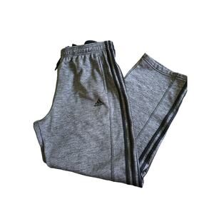 Adidas Mens Gray Climawarm Pants Drawstring Waist 3 Stripe Pocket Size Large